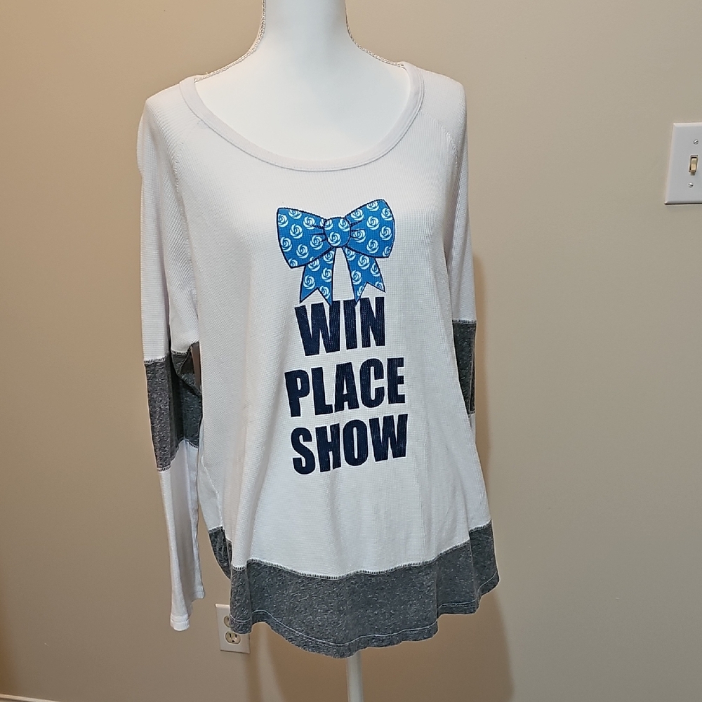 Original Retro Brand White and Blue Relaxed Graphic Tee
